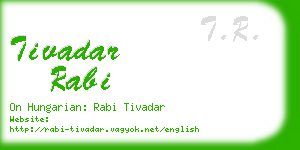 tivadar rabi business card